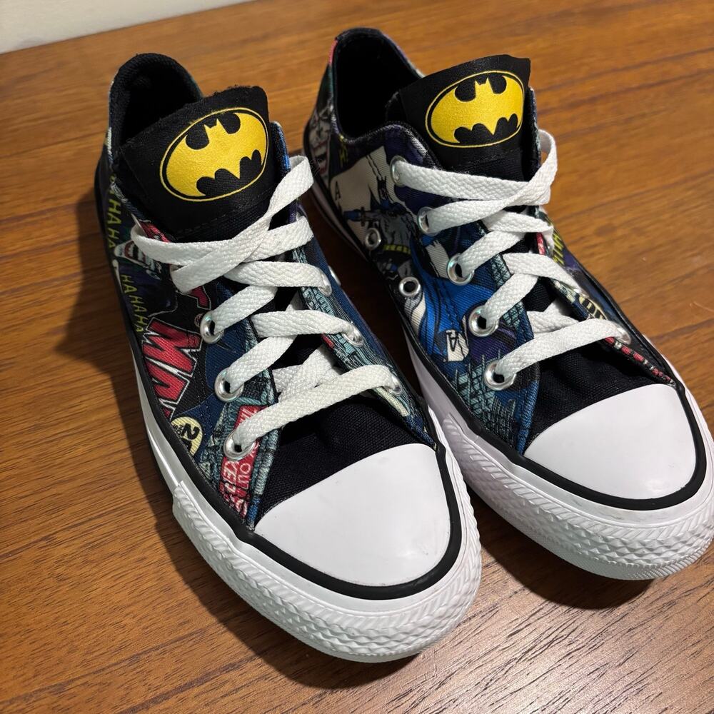 BATMAN X CHUCK TAYLOR ALL STAR LOW '80TH ANNIVERSARY - JOKER (rare) size m3/w5 - Picture 2 of 6